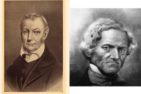 Aaron Burr (left) and his son, abolitionist John Pierre Burr (right)