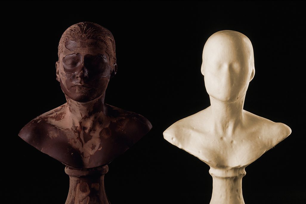 Lick and Lather, self portrait busts