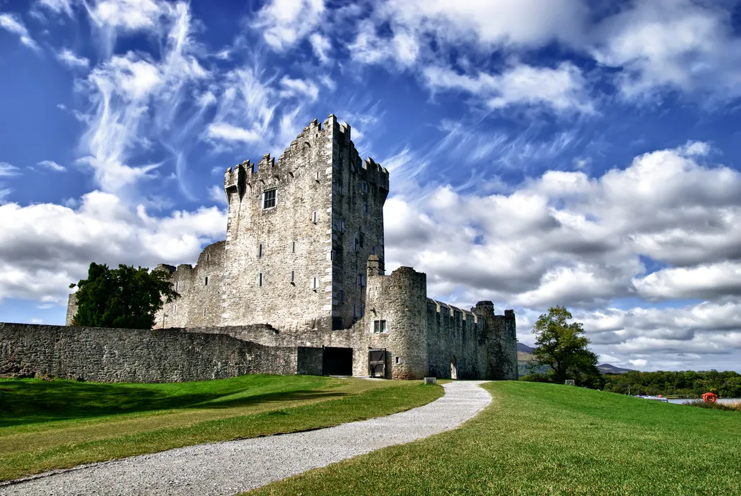 The 15th-century Ross Castle, outside Killarney