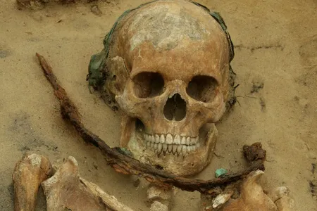 One of the excavated burials in Drawsko, Poland showed a skeleton with a sickle placed over its neck, likely to prevent the dead from rising again as the undead.