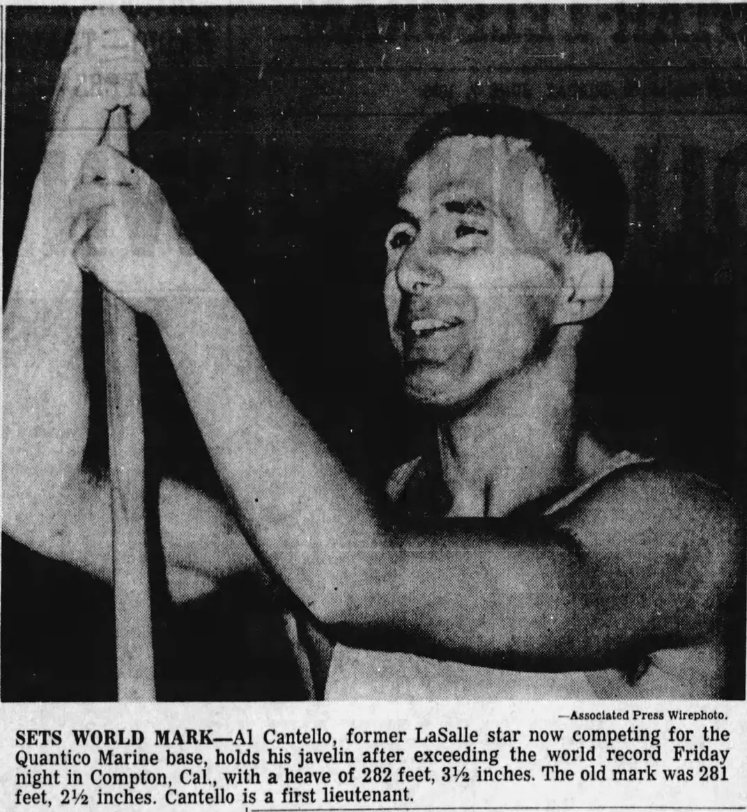 A 1959 newspaper photo of Cantello