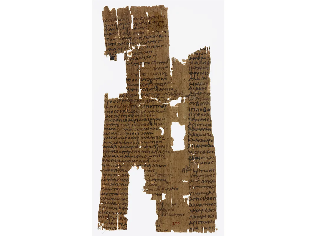 Ancient list on Papyrus