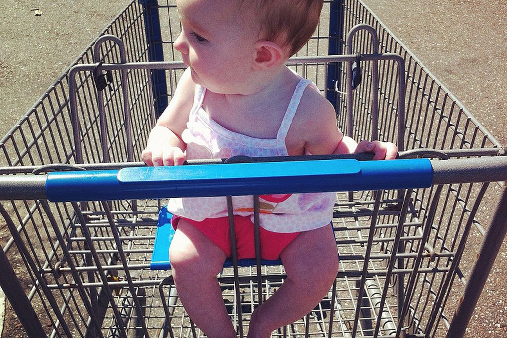 baby in cart