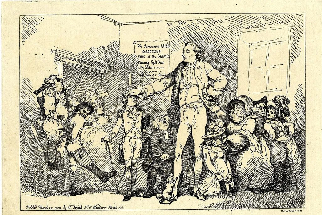 An illustration of Charles Byrne, whose bones were displayed at the Hunterian Museum in London for some 200 years