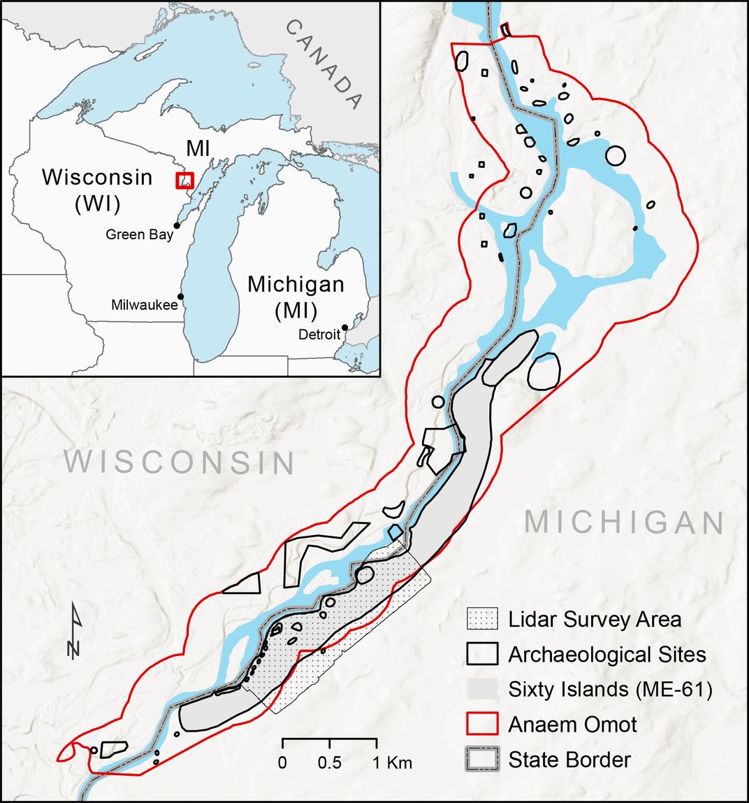 Map showing Great Lakes region