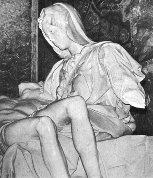 The damaged Pietà