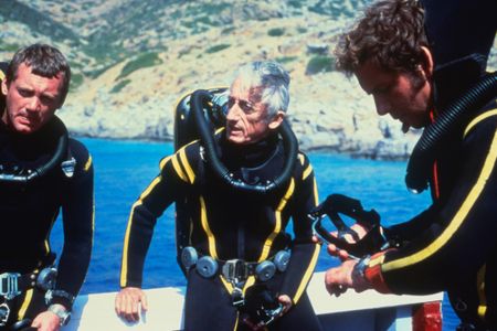 Jacques Cousteau himself, in diving gear