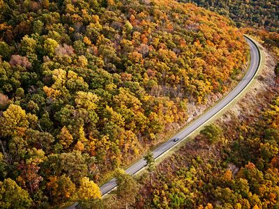 Autumn in the Blue Ridge Mountains, Virginia.