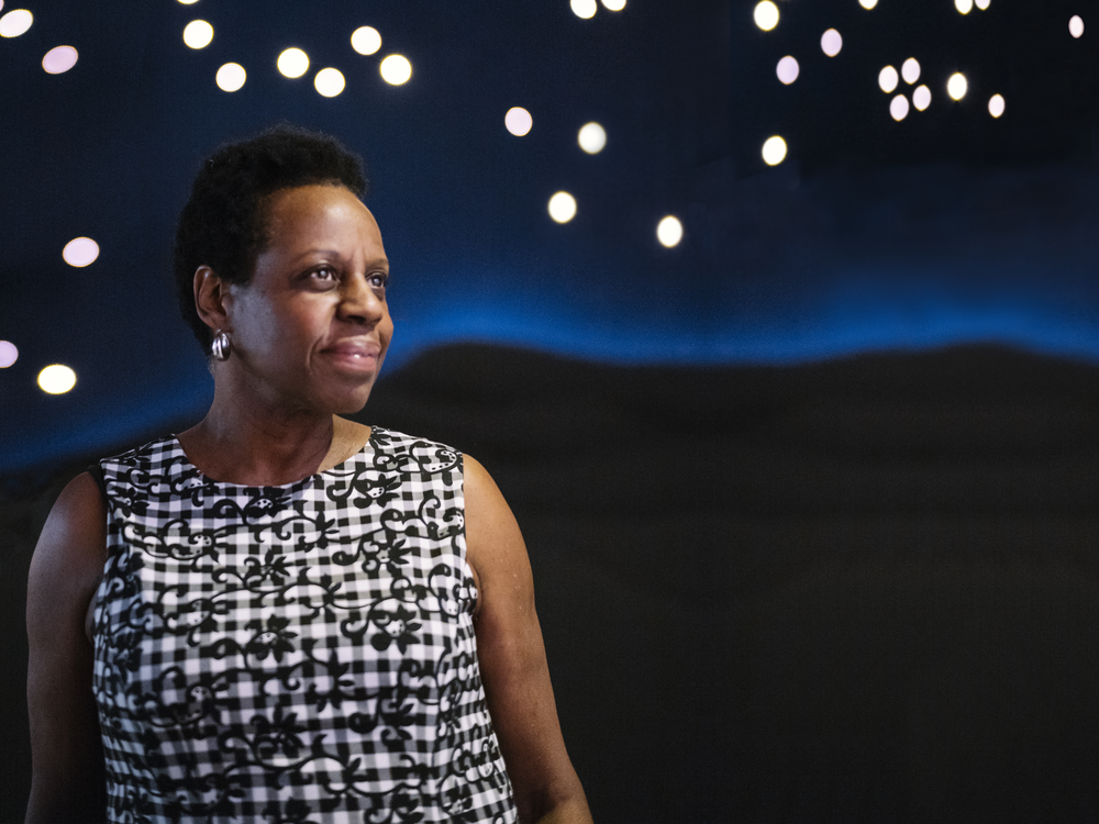 Maria Marable-Bunch, associate director for museum learning and programs of the National Museum of the American Indian, in the exhibition