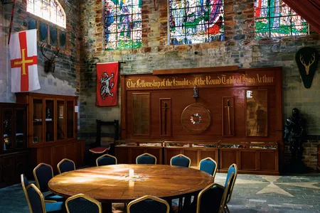 The real thing? Not quite. This regal chamber, King Arthur&rsquo;s Great Halls, was erected in Tintagel, England, in the 1930s for a social club.&nbsp;