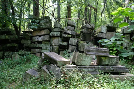 The Capitol Stones piled in Rock Creek Park