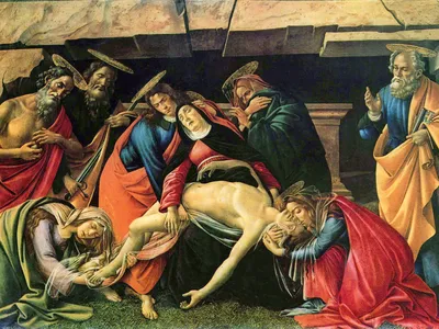 Researchers think old masters like Sandro Botticelli, who painted Lamentation Over the Dead Christ, may have mixed egg into their oil paints to alter certain qualities.