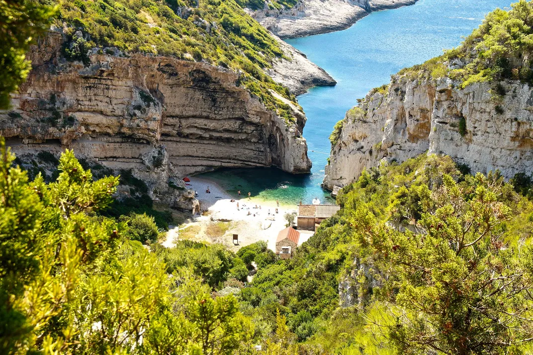 Stiniva bay on Vis Island