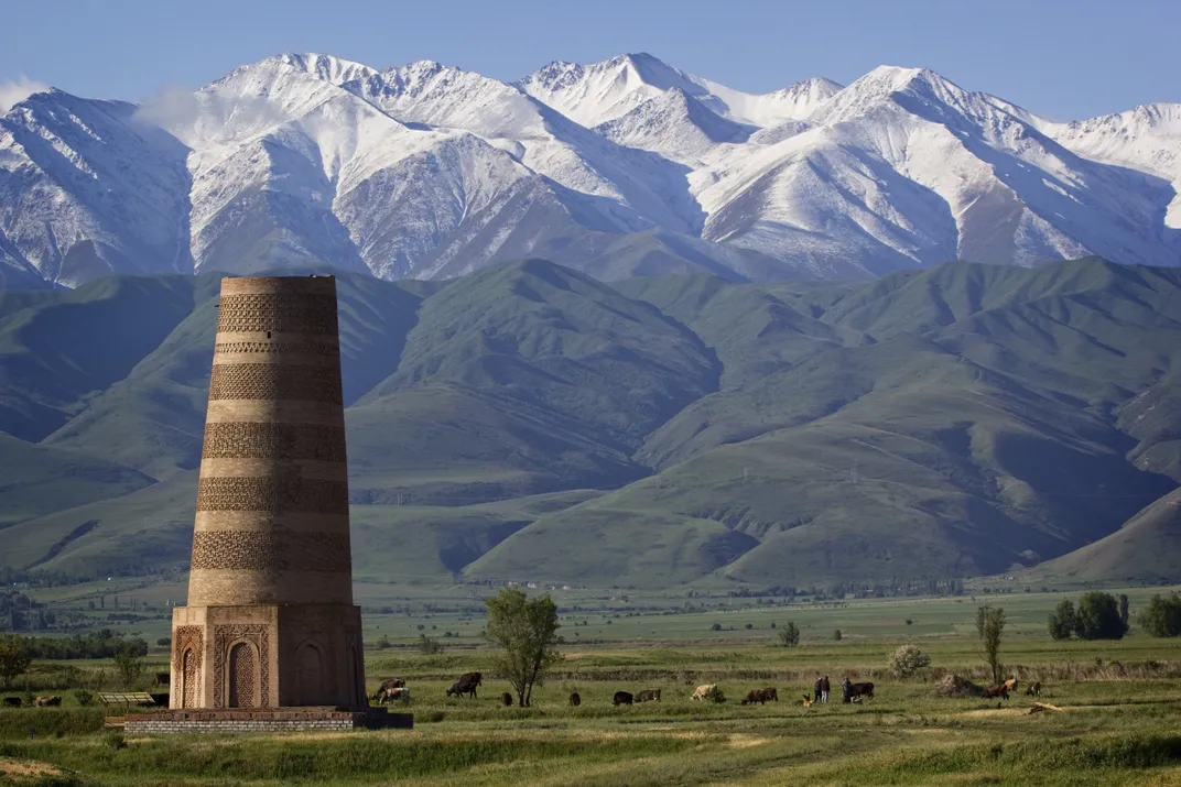The 1,000-year-old Burana Tower, set along the ancient Silk Road in Kyrgyzstan