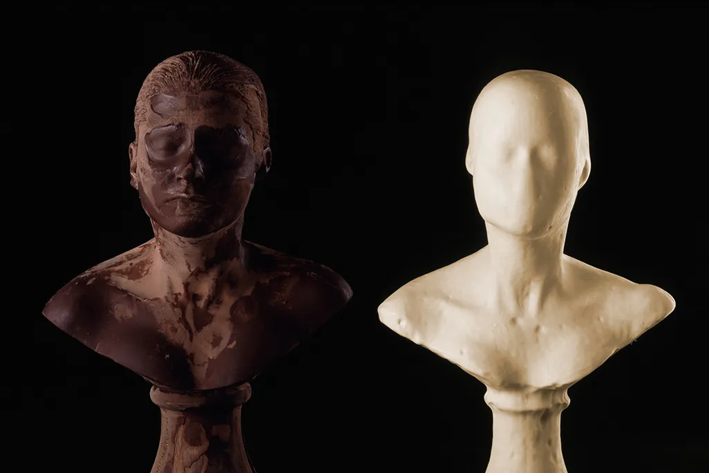 Lick and Lather, self portrait busts