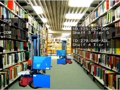 Robot librarians might one day help human librarians track down misplaced books.