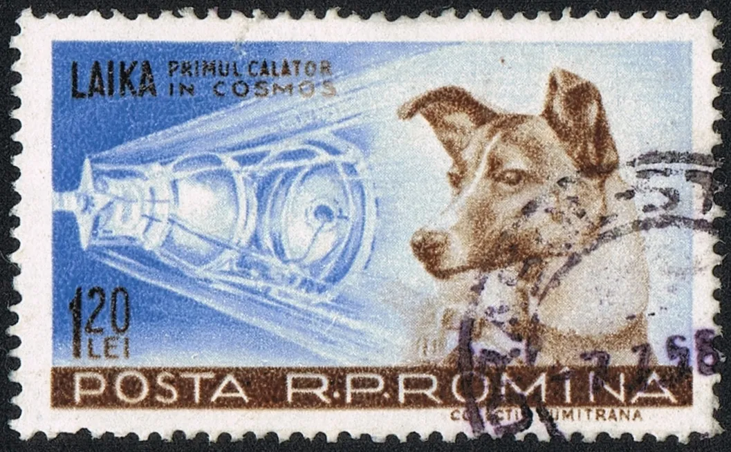Laika Postage Stamp