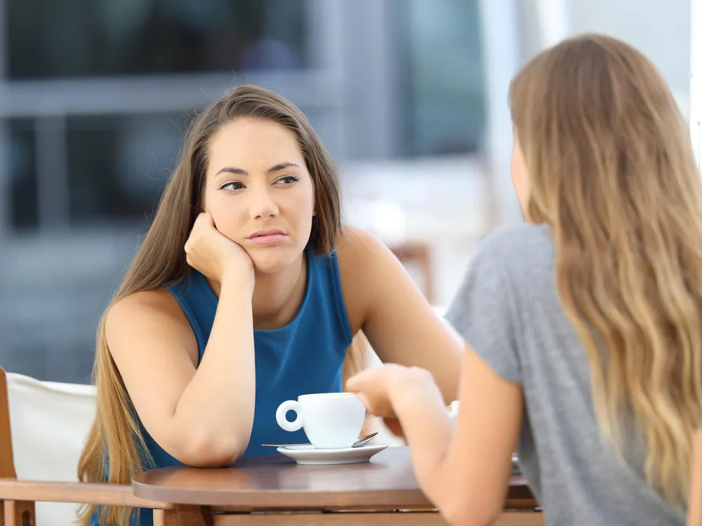 Two women having a conversation