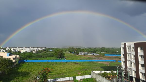 Double Rainbow depicting the phrase "Indra Danush" who seems to be traveling around the rains. thumbnail