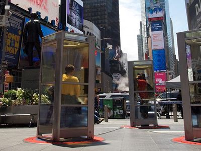 Once Upon a Place brings phone booths back to Times Square to tell immigrant stories.