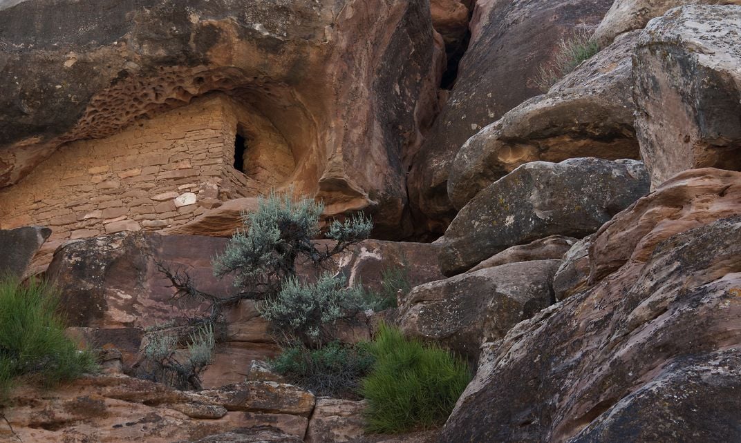 Anasazi granary in southeastern Utah, Montezuma Creek area ...