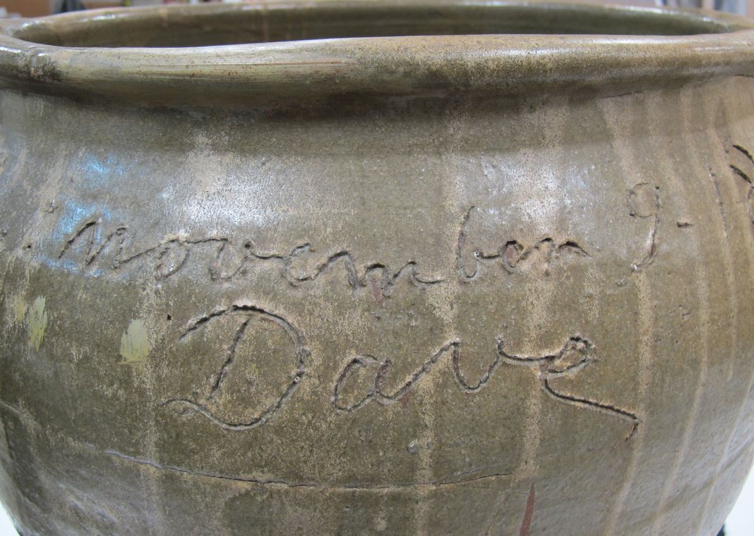 Inscription of name Dave