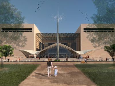 Artist rendering of the National Mall entrance following the seven-year renovation