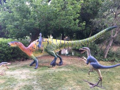 The dino statues have been returned.