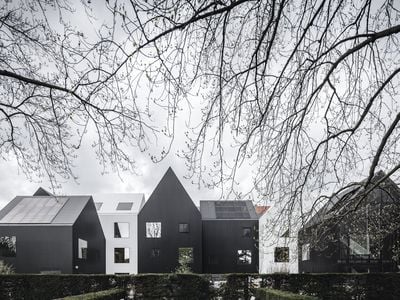 This kindergarten in Fredericksberg, Denmark was inspired by how a child might draw a house. 
