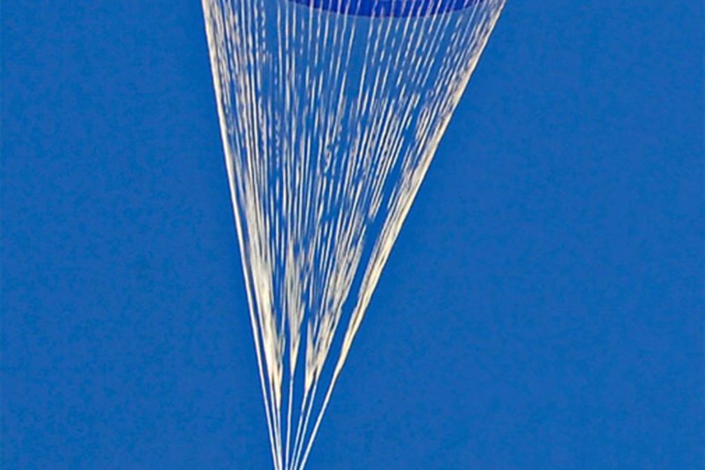 NASA tests a parachute for its new moon rocket.