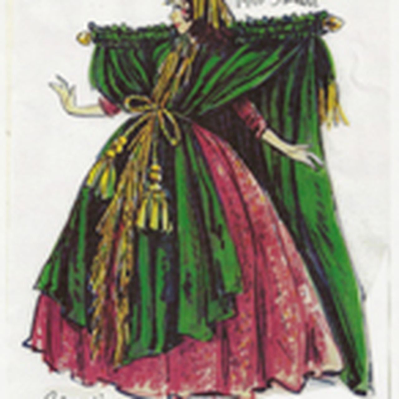 carol burnett green dress Burnett—We Just Can't Resist Her! swatch:the-metallic-gabriella-dress-red-foil-606