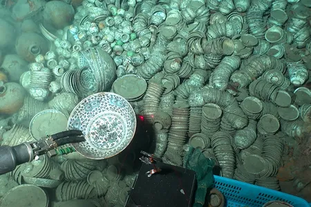 Archaeologists used manned and unmanned submersibles to recover artifacts from the wrecks.