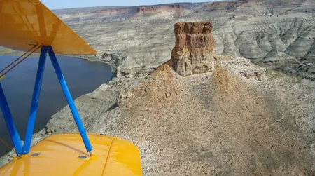 En route to Rock Springs, Wyoming, Matt Quy flew by Pinnacle Rock