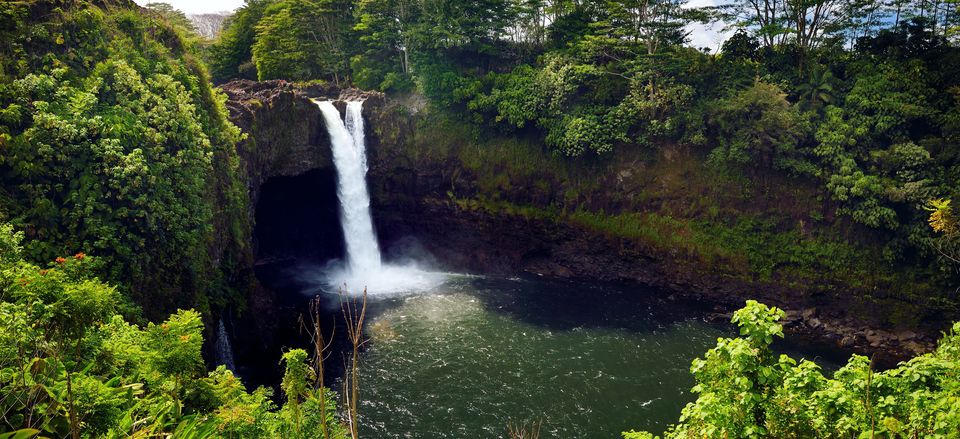  One of many scenic waterfalls in Hawai'i 