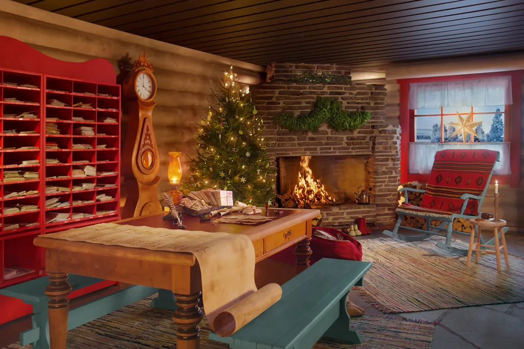 Cozy holiday cabin interior