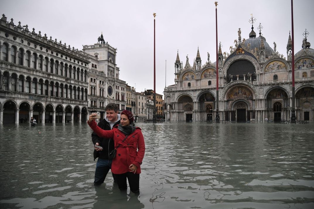 Selfie takers by St. Mark's Basilica