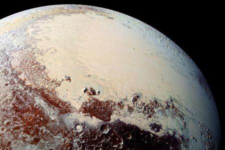 Sputnik Planitia is a 325,000-square-mile, ice-covered basin on Pluto. 