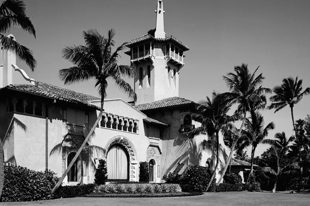 The front of Mar-a-Lago in April 1967