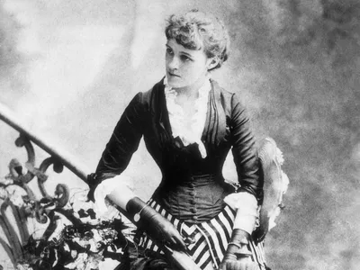 Edith Wharton had presumably outgrown her rattle by the time this photo was taken in 1877.