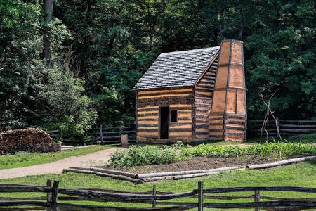A slave cabin at Mount Vernon, George Washington's estate in Virginia. 