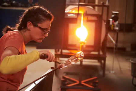 Annette Sheppard, one of the ten glassmakers competing on "Blown Away."
