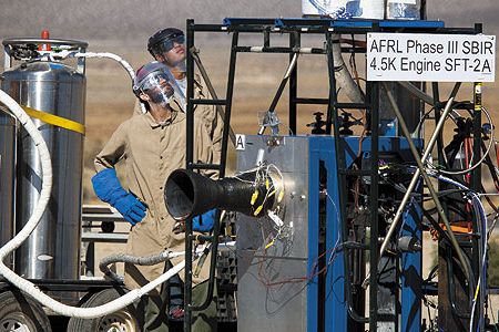 It lacks the glamour of Canaveral, but for Cal State students, an engine test stand in the desert beats the classroom.