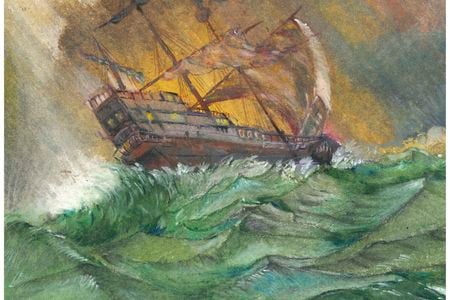 Untitled (Ship in a Storm)&nbsp;by Sabri Al Qurashi, 2010