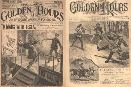 These two covers are emblematic of the popular "Golden Hours" papers