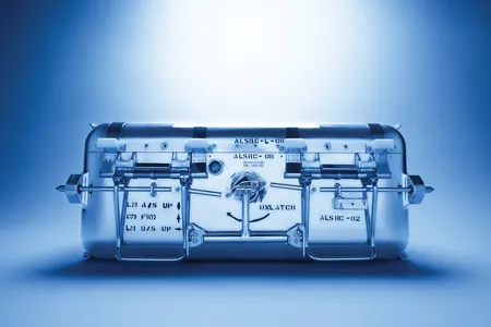 Apollo Lunar Sample Container No. 1008, triple-sealed, in which the Apollo 12 astronauts transported invaluable samples of moon back to Earth.