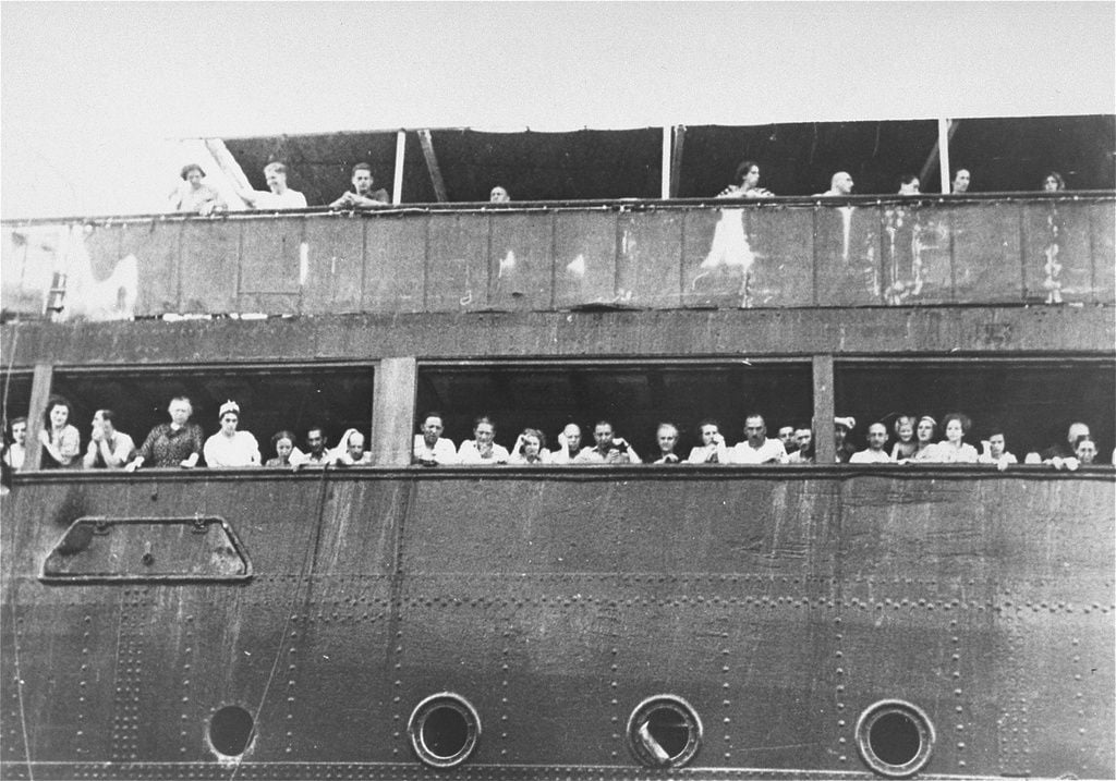 Jewish refugees aboard the M.S. St. Louis, a ship that sought safety in both the U.S. and Canada, only to be denied