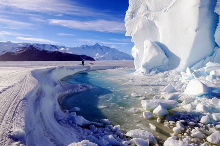 Marine algae blooms like these in the northern Ross Sea are often vast enough to be visible from space.
