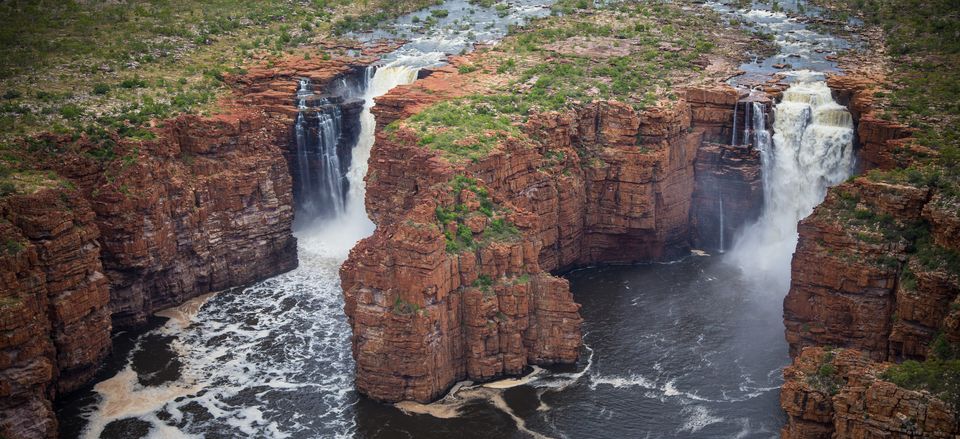  The mighty King George River falls off the Kimberley Plateau with a thunderous roar. 