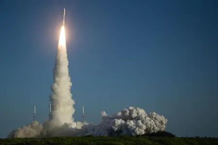 The Mars 2020 mission departing Earth, courtesy of an Atlas V rocket. 