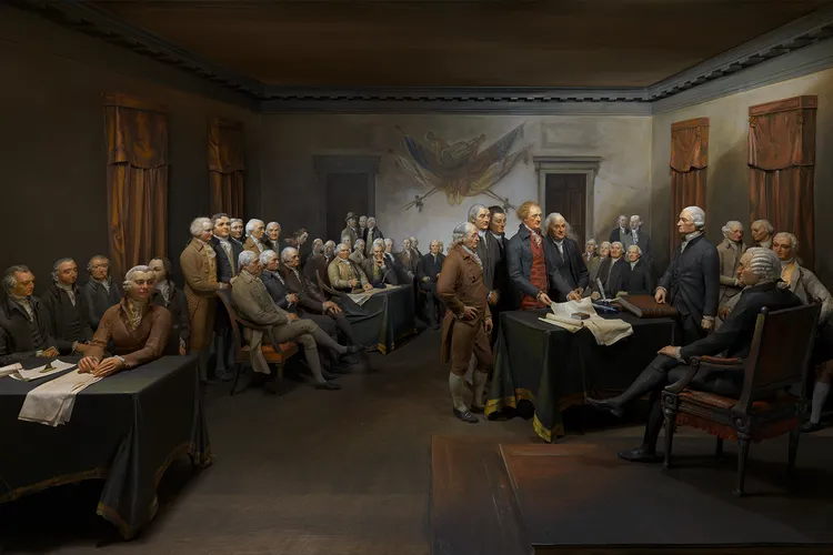 Bartlett Frost's Declaration of Independence diorama, copy after John Trumbull
